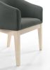 Jasper Ebony Black 5 Piece Round Dining Table Set with Gray Chairs