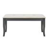 TREXM 6-Piece Retro Dining Set with Unique-designed Table Legs and Foam-covered Seat Backs&Cushions for Dining Room (Antique Grey)