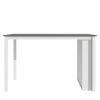 TOPMAX Counter Height 5-piece Solid Wood Dining Table Set, 59*35.4Inch Table with Wine Rack and 4 Upholstered Chairs, White