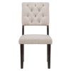 TREXM 6-Piece Dining Table and Chair Set with Special-shaped Legs and Foam-covered Seat Backs&Cushions for Dining Room (Espresso)