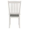 TREXM 7-Piece Dining Table Set Wood Dining Table and 6 Upholstered Chairs with Shaped Legs for Dining Room/Living Room Furniture (Gray+White)