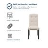 TOPMAX Solid Wood 5-Piece Dining Table Set with Faux Marble Tabletop and Upholstered Dining Chairs for 4, Faux Marble Black+Beige