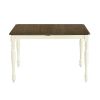TOPMAX Mid-Century 5-Piece Extendable Dining Table Set Kitchen Table Set with 15inch Butterfly Leaf for 4, Light Brown+Butter Milk
