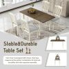 TOPMAX Mid-Century 5-Piece Extendable Dining Table Set Kitchen Table Set with 15inch Butterfly Leaf for 4, Light Brown+Butter Milk