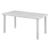 TREXM 6-Piece Dining Table Set with Marble Veneer Table and 4 Flannelette Upholstered Dining Chairs & Bench (White+Blue)