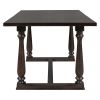 TREXM 6-Piece Dining Table and Chair Set with Special-shaped Legs and Foam-covered Seat Backs&Cushions for Dining Room (Espresso)