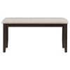 TREXM 6-Piece Dining Table and Chair Set with Special-shaped Legs and Foam-covered Seat Backs&Cushions for Dining Room (Espresso)