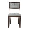 TOPMAX Rustic 42inch Round Dining Table Set with Cross Legs and Upholstered Dining Chairs for Small Places, Espresso