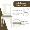 TOPMAX Mid-Century 5-Piece Extendable Dining Table Set Kitchen Table Set with 15inch Butterfly Leaf for 4, Light Brown+Butter Milk