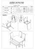Dining Room Furniture Modern 6pcs Set Dining Table 4x Side Chairs and A Bench Beige Polyfiber Rubberwood Nailheads Faux Marble Top