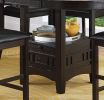 Traditional Design Dark Cherry Finish Counter Height Dining Set 5pc Table w Extension Leaf and 4 Counter Height Chairs
