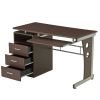 Techni Mobili Computer Desk with Ample Storage, Chocolate